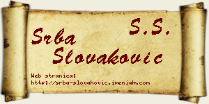 Srba Slovaković vizit kartica